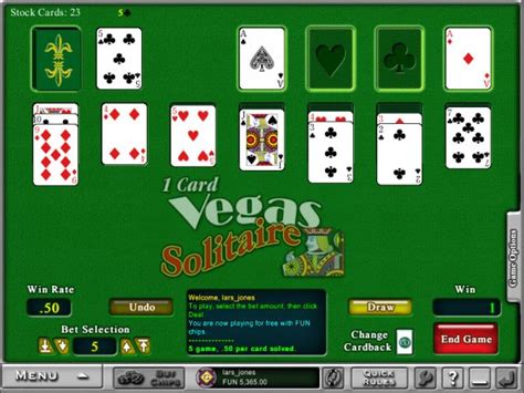 vegas solitaire odds This means you can only go through the stock pile once, making the game more difficult than traditional Klondike Solitaire